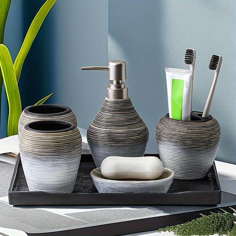 5-Piece Ceramic Bathroom Set - My Store