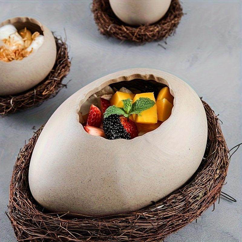 Ceramic Ostrich Egg Dessert Bowl - My Store