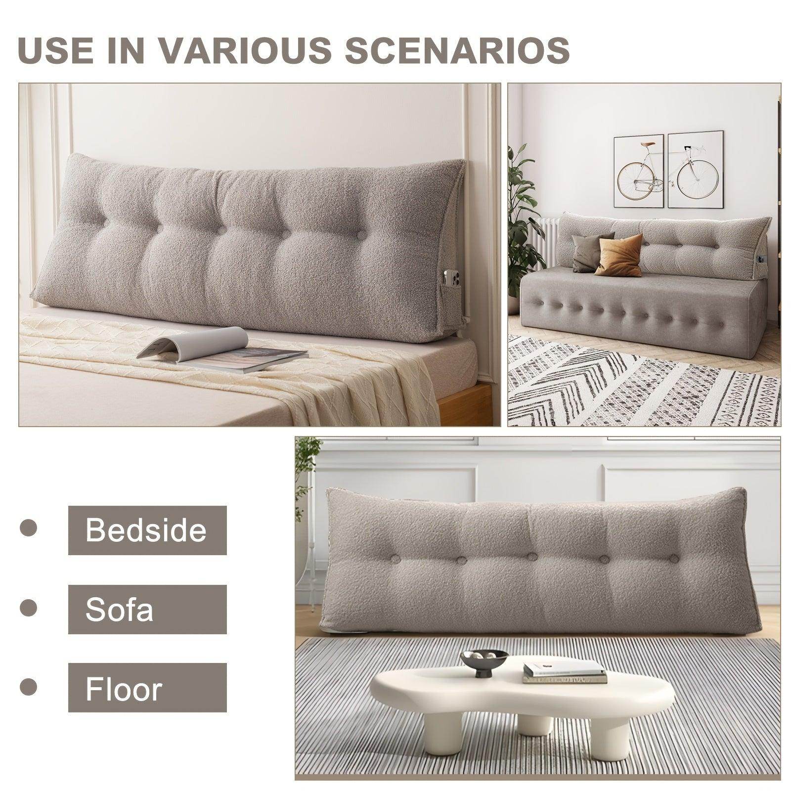 Removable & Washable Triangular Headboard Pillow - My Store