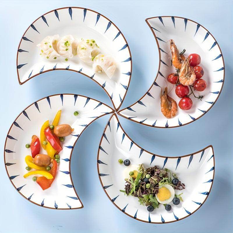 Moon-Shaped Ceramic Plate Set - My Store