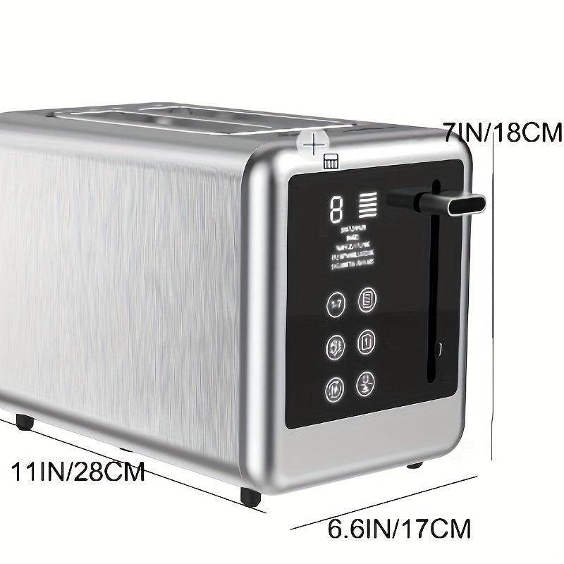 2 Slice Digital Touch Screen Stainless Toaster - My Store