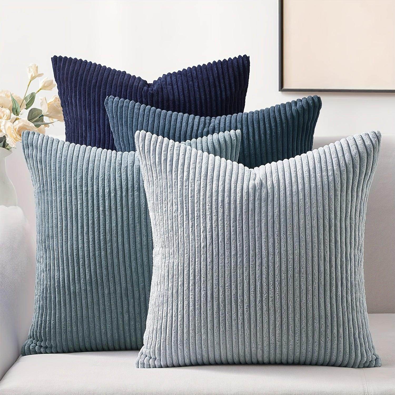 Decorative Gradient Corduroy Pillow Covers – Set of 4 - My Store