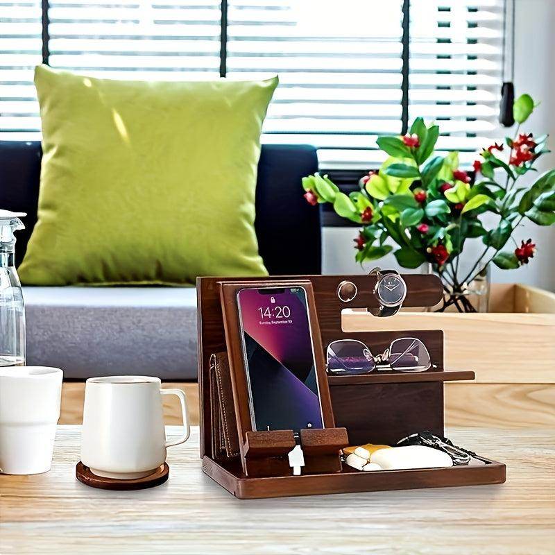 Solid Wood Multi-Functional Desktop Storage Rack - My Store