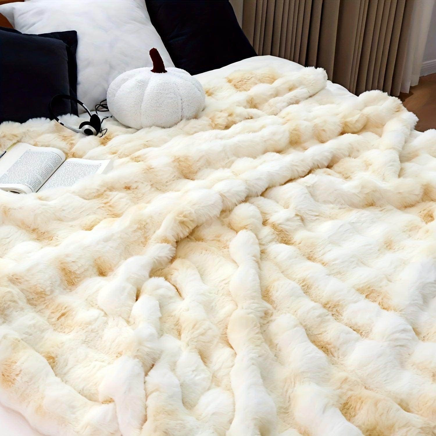 Cozy Faux Rabbit Fur Blanket - My Store