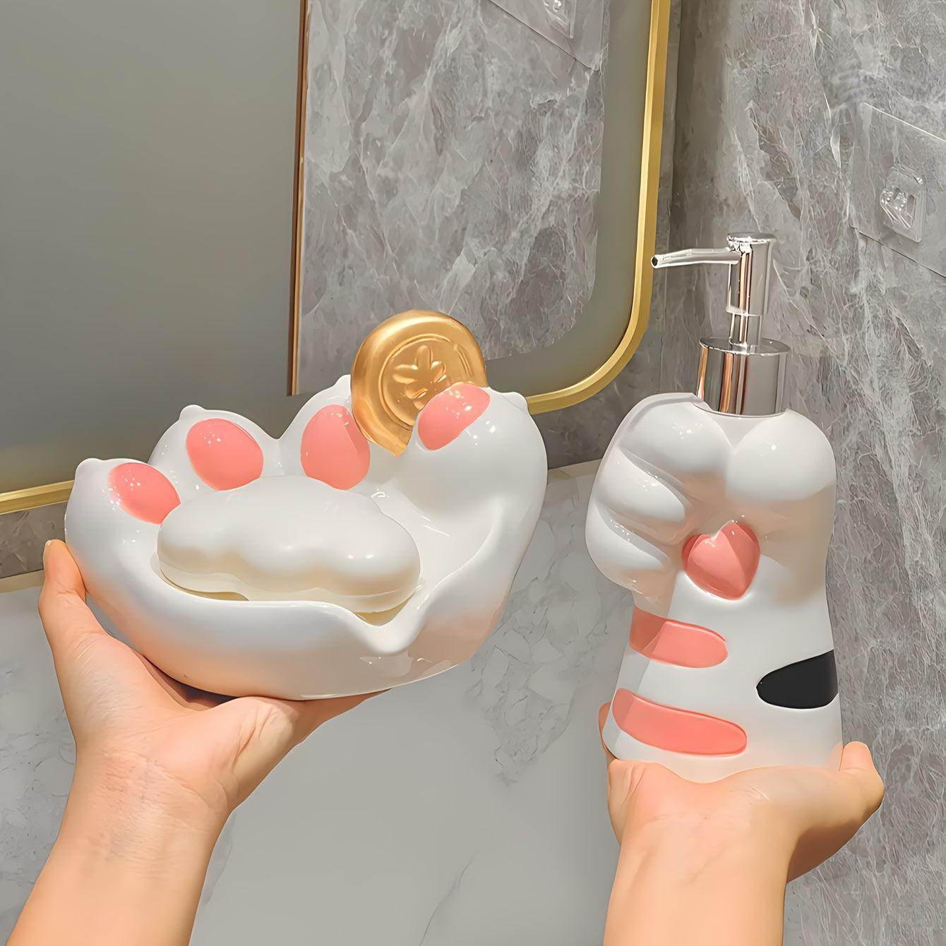 Ceramic Toothbrush Holder and Lotion Bottle Set - My Store