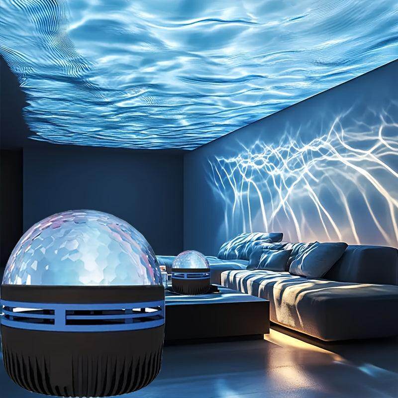 Galaxy Projector 1pc - USB-Powered Water Ripple Effect with Remote - My Store