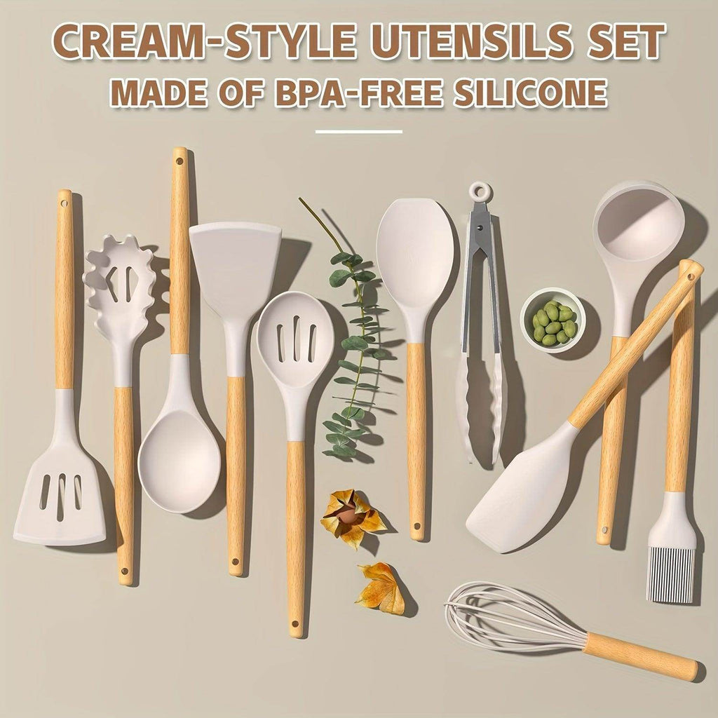 33pcs Silicone Utensil Set with Stand - My Store