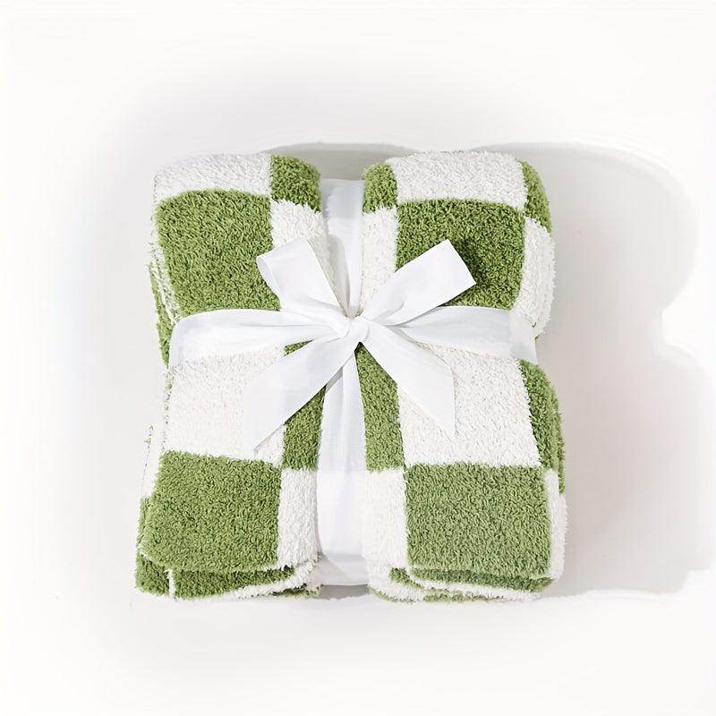 Comfort Soft Feather Yarn Knitted Throw Blanket - My Store