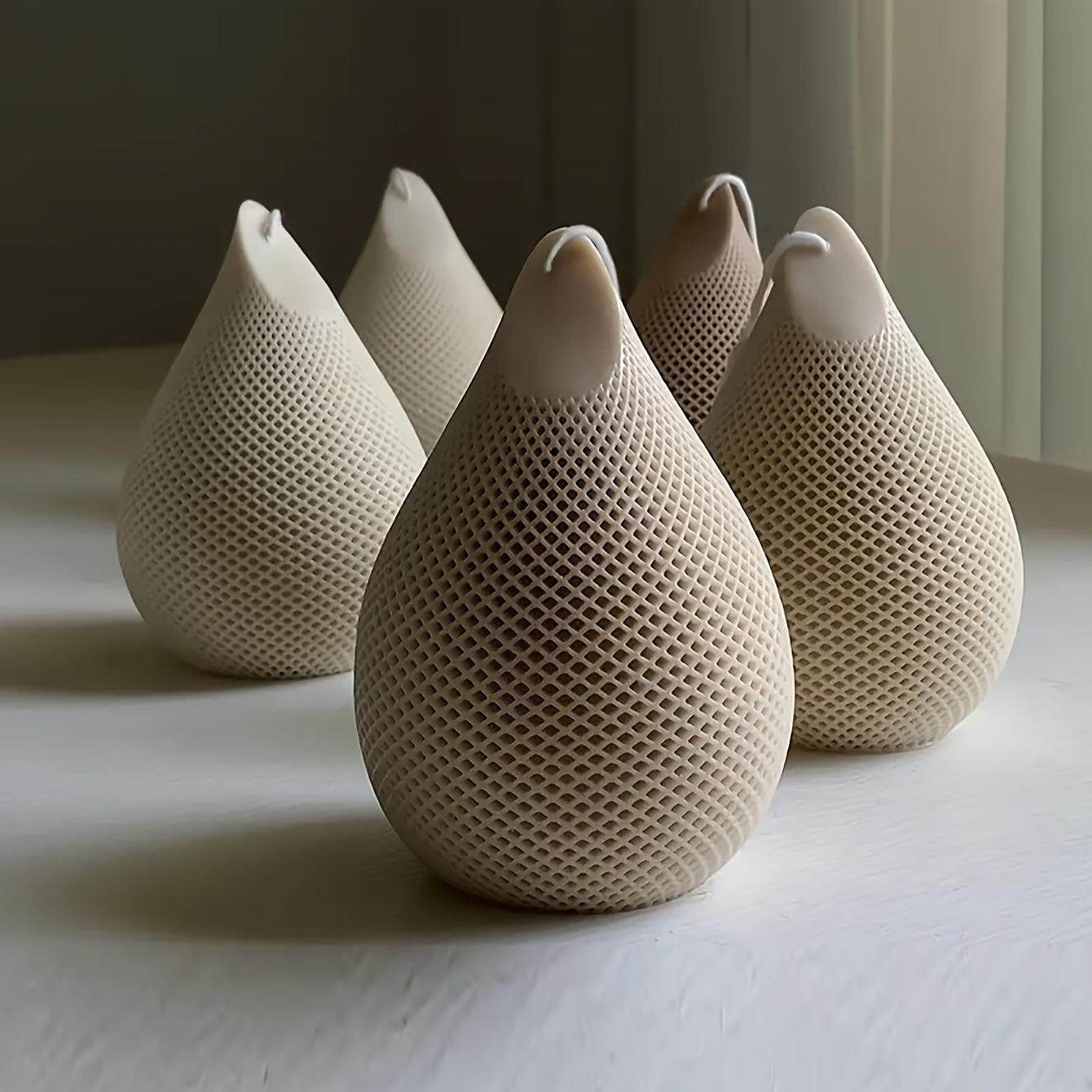 7pcs Geometric Striped Silicone Candle Molds - My Store