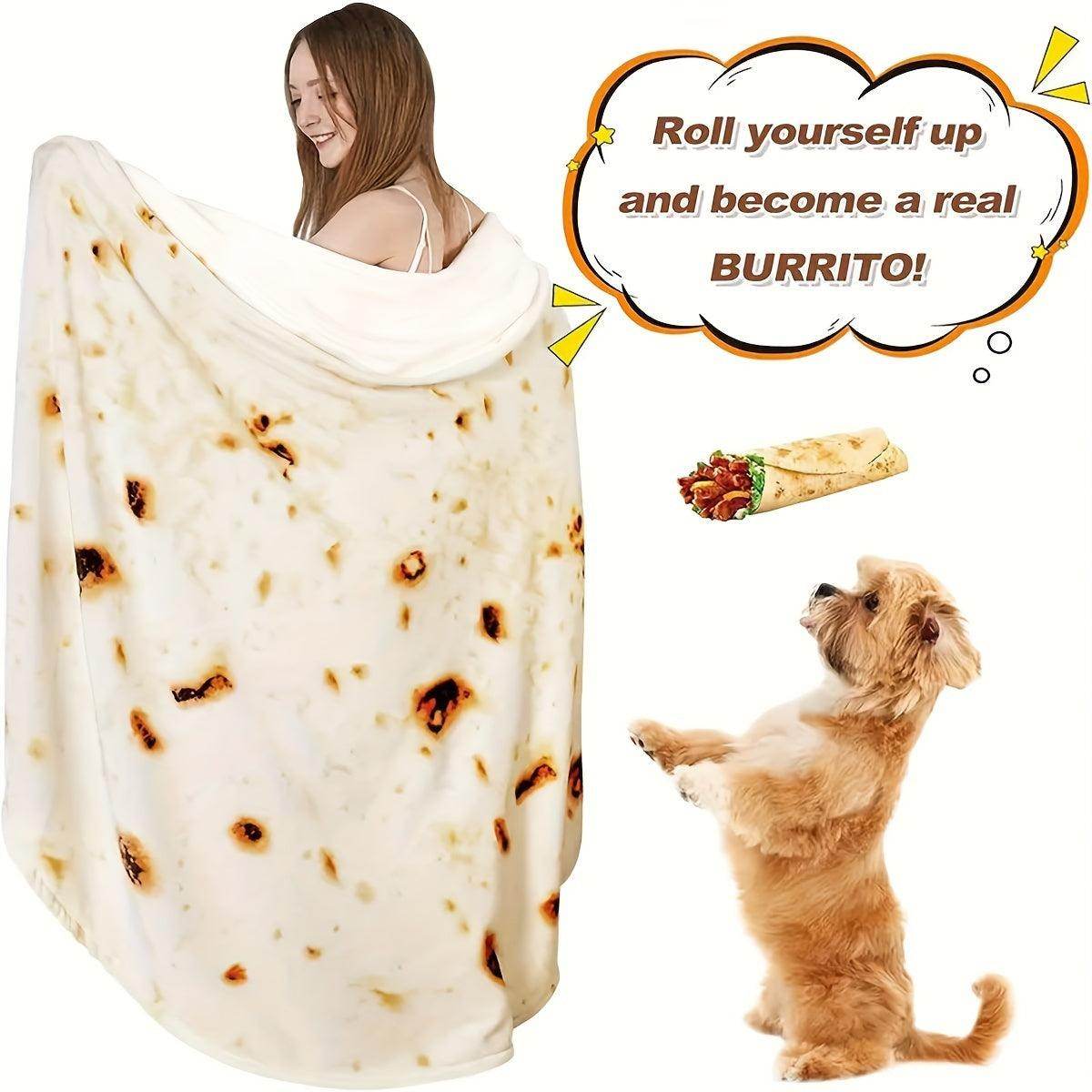Soft and Cozy Pancake & Burrito Print Blanket - My Store