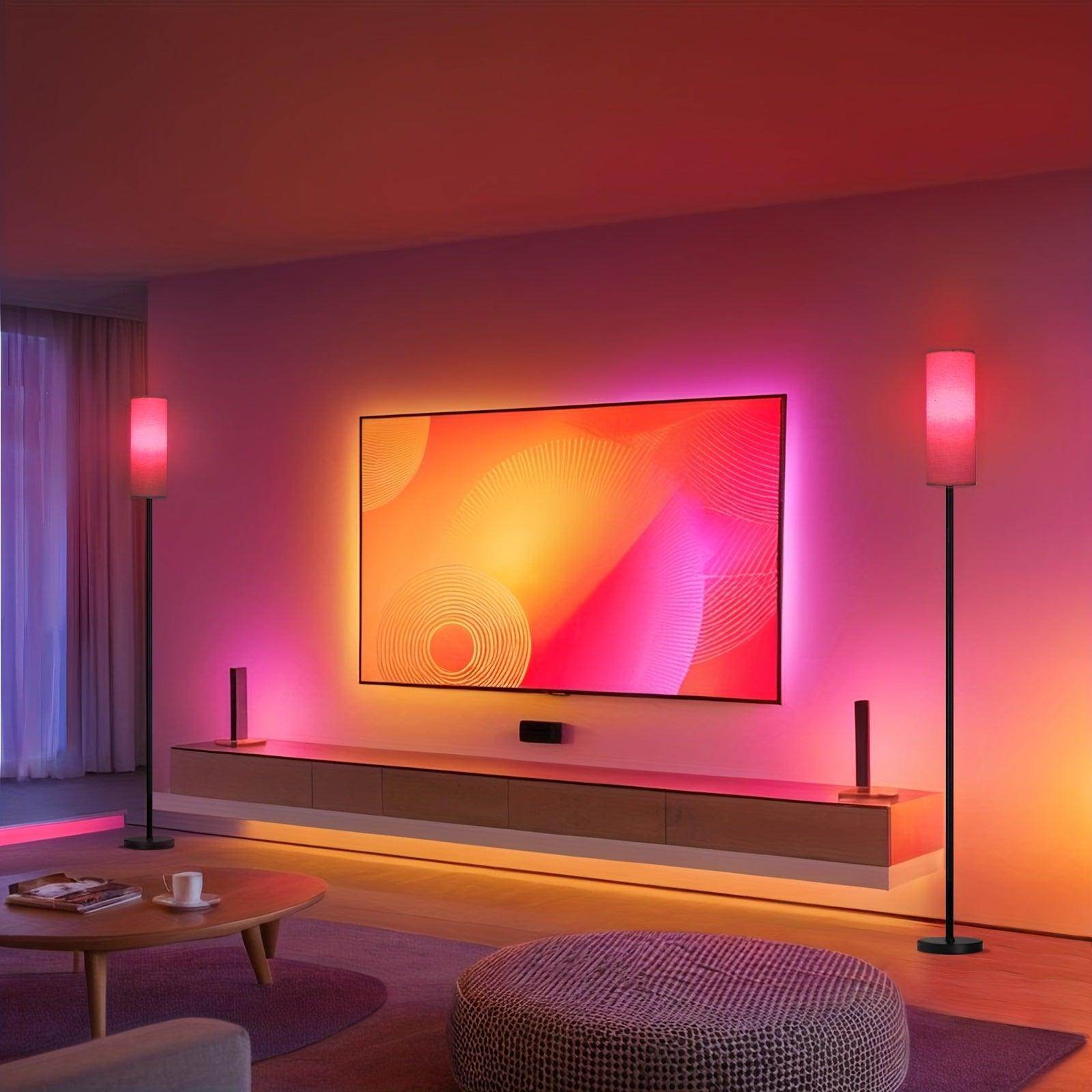 Curved Floor Lamp with Marble Base - My Store