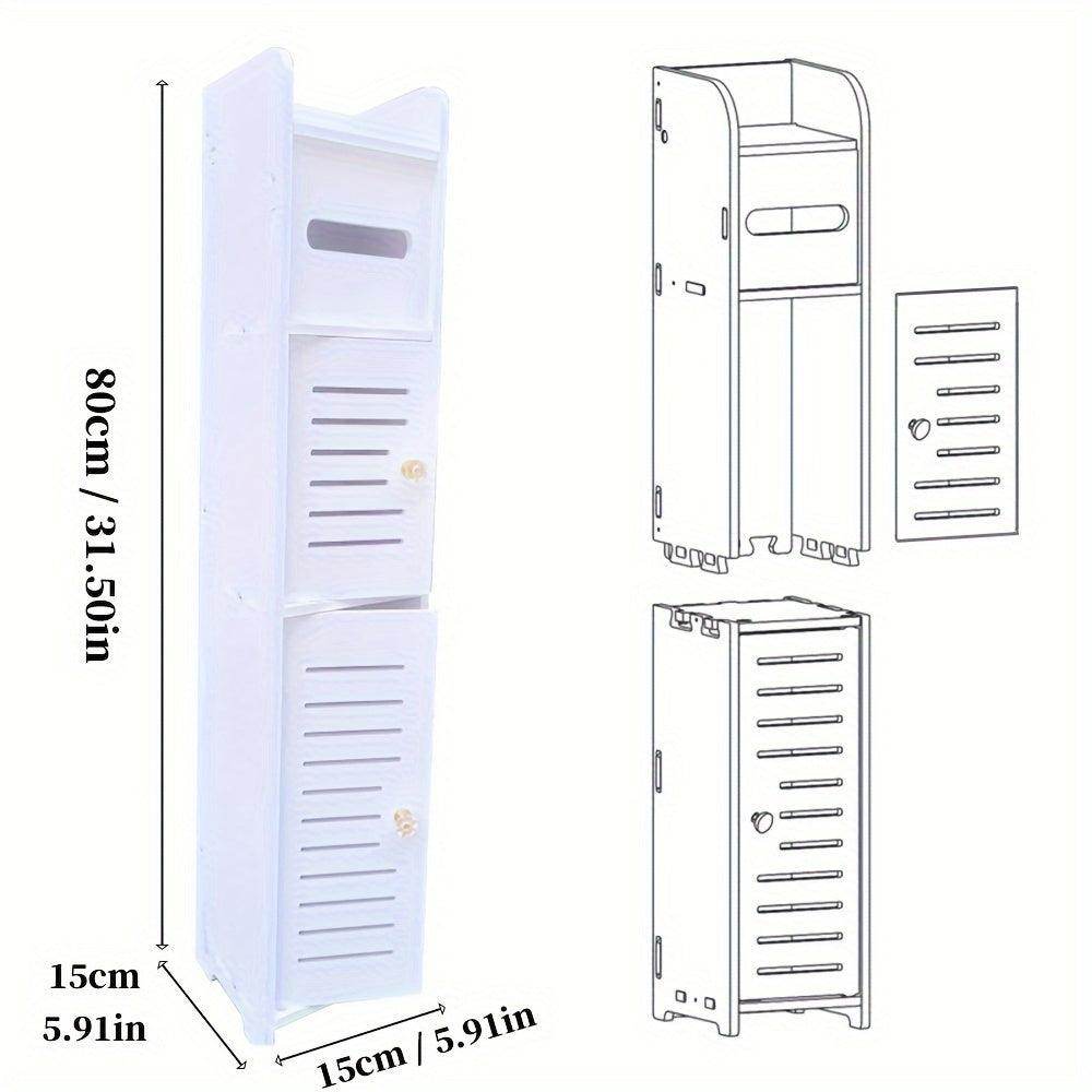 Freestanding Toilet Paper Holder & Bathroom Storage Cabinet - My Store