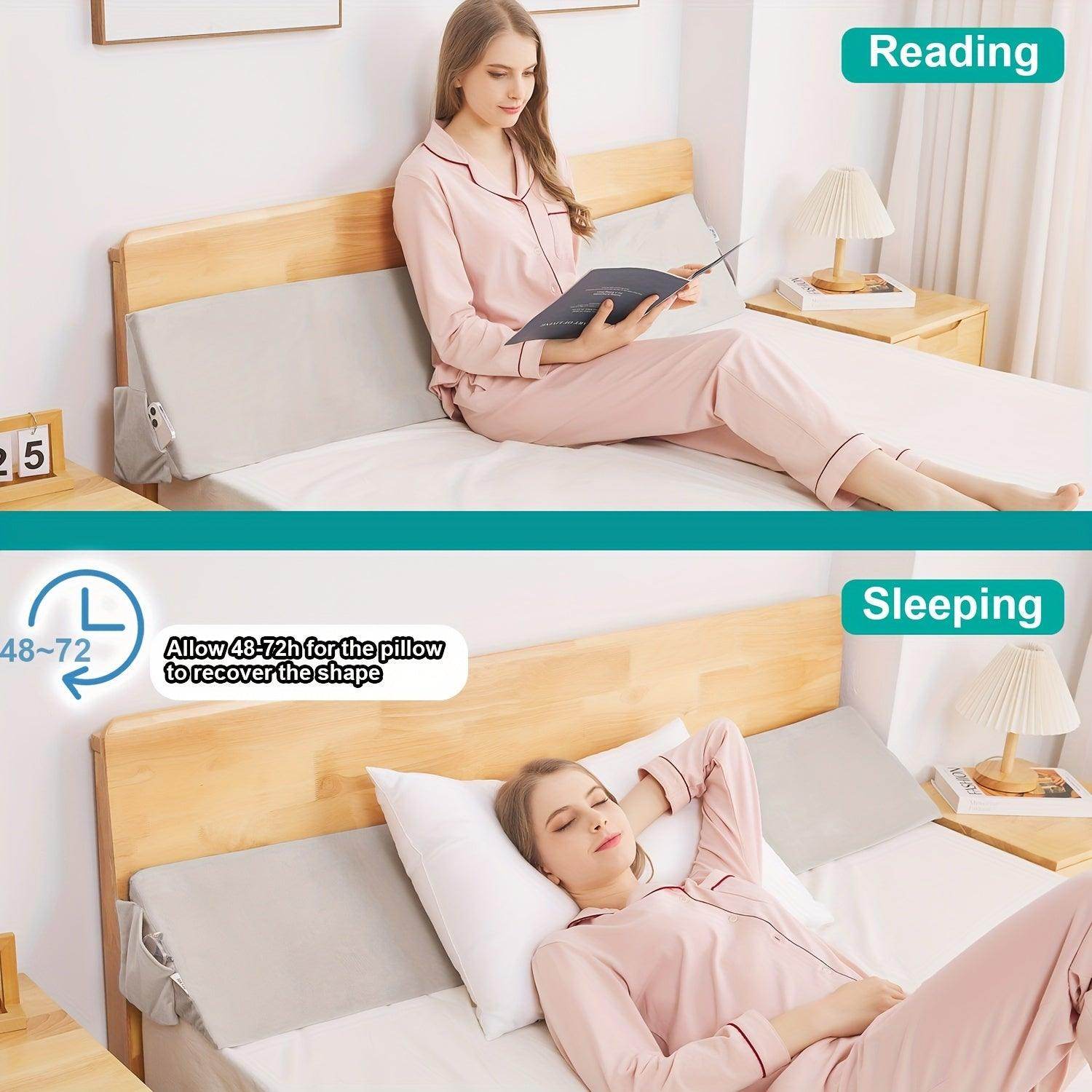 Adjustable High-Density Foam Headboard Pillow - My Store