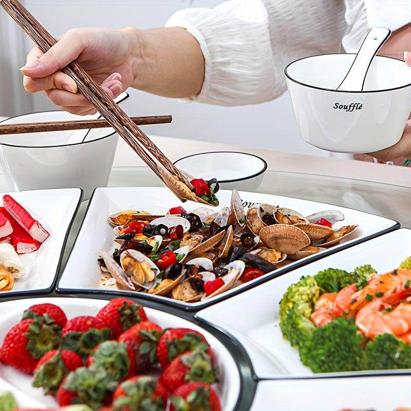 9pcs White French Platter Set - My Store