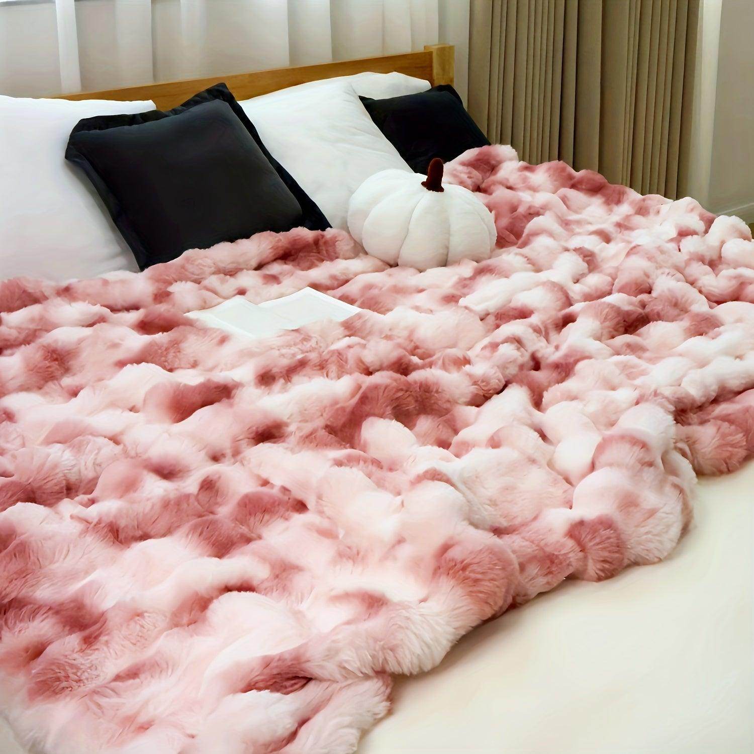 Cozy Faux Rabbit Fur Blanket - My Store
