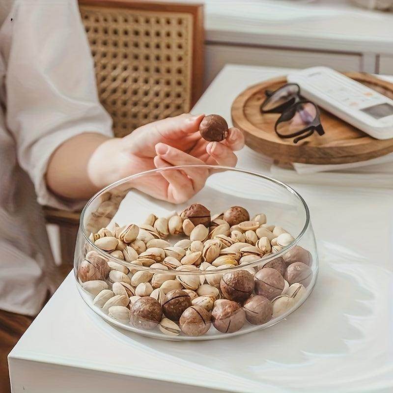 Double Layer Wooden Tray with Glass Bowl & Wooden Lid - My Store