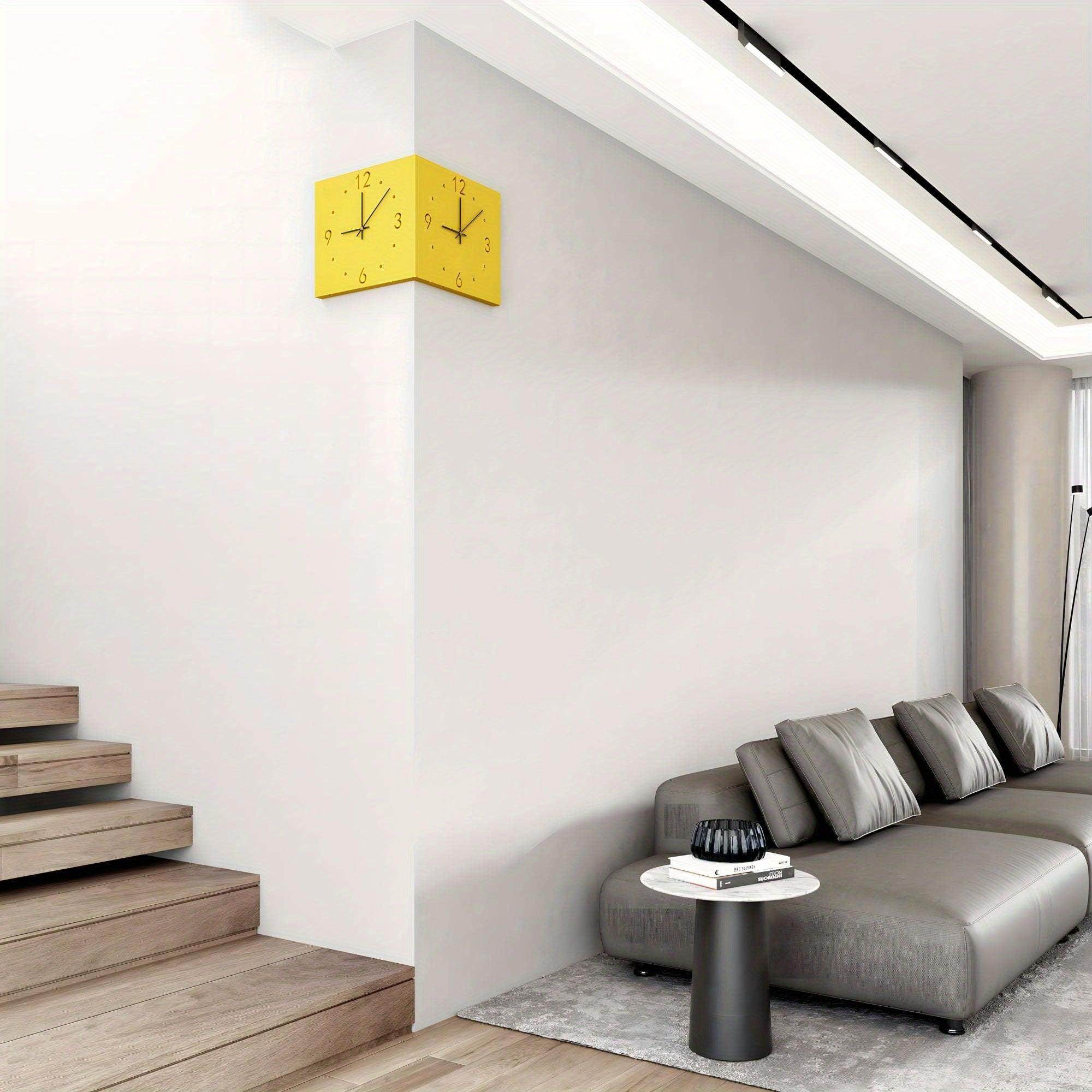 Luminous Dual-Sided Corner Wall Clock - My Store