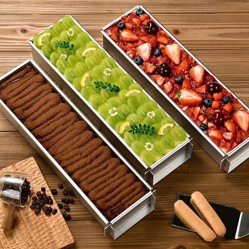 Versatile Aluminum Rectangular Cake Pan with Secure Base - My Store