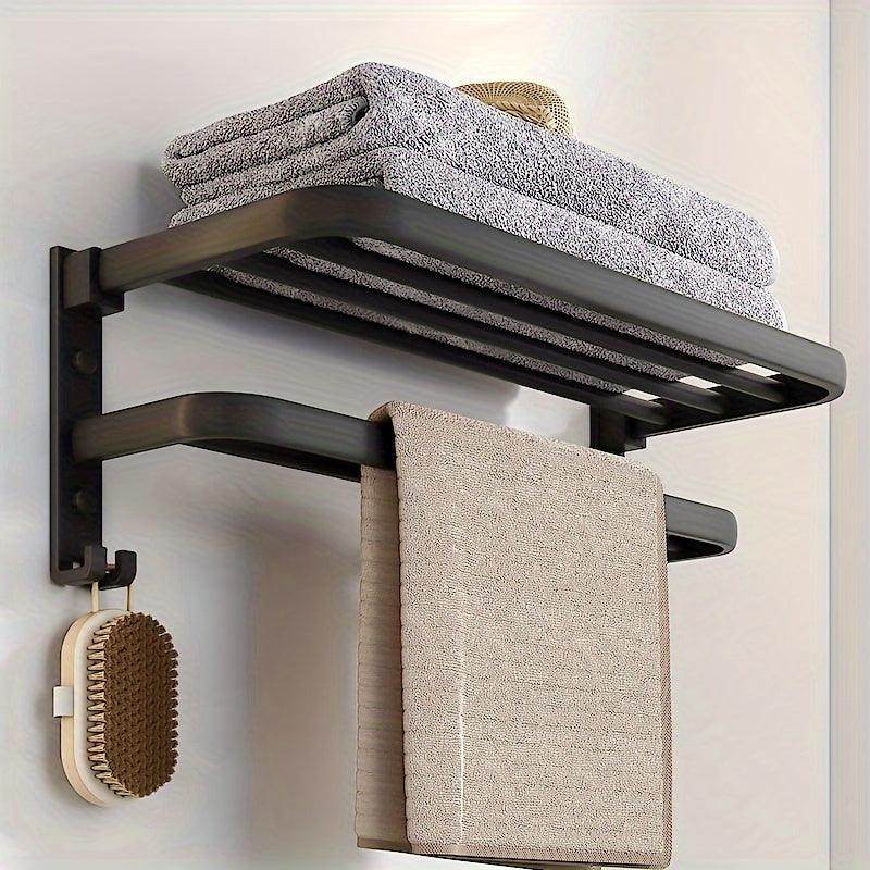 Wall-Mounted Bathroom Towel Rack & Shelf - My Store