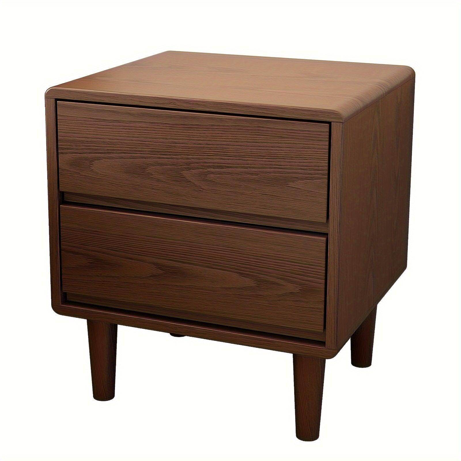Solid Wood Nightstand with Drawers - My Store