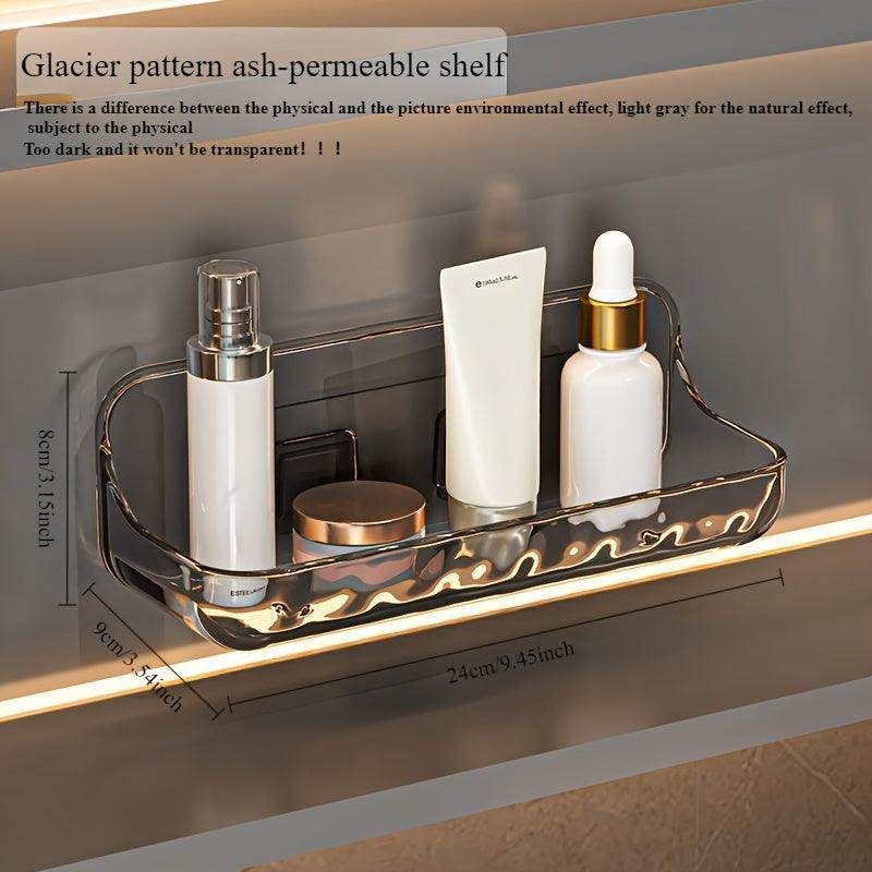 Wall-Mounted Transparent Resin Bathroom Organizer - My Store
