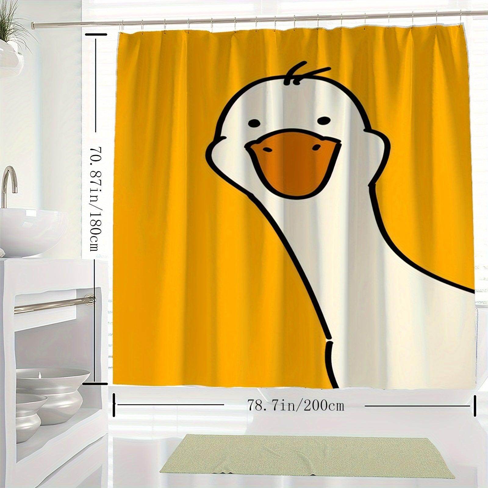 Cartoon Goose Shower Curtain - My Store