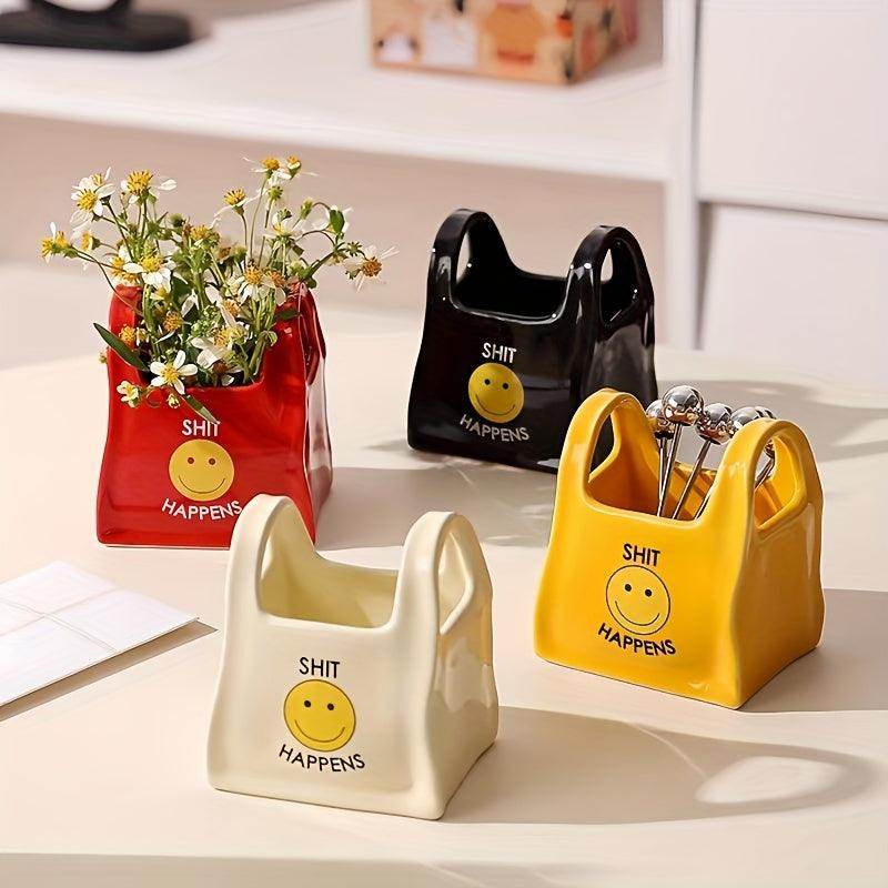 Ceramic Tote Bag Desk Organizer - My Store