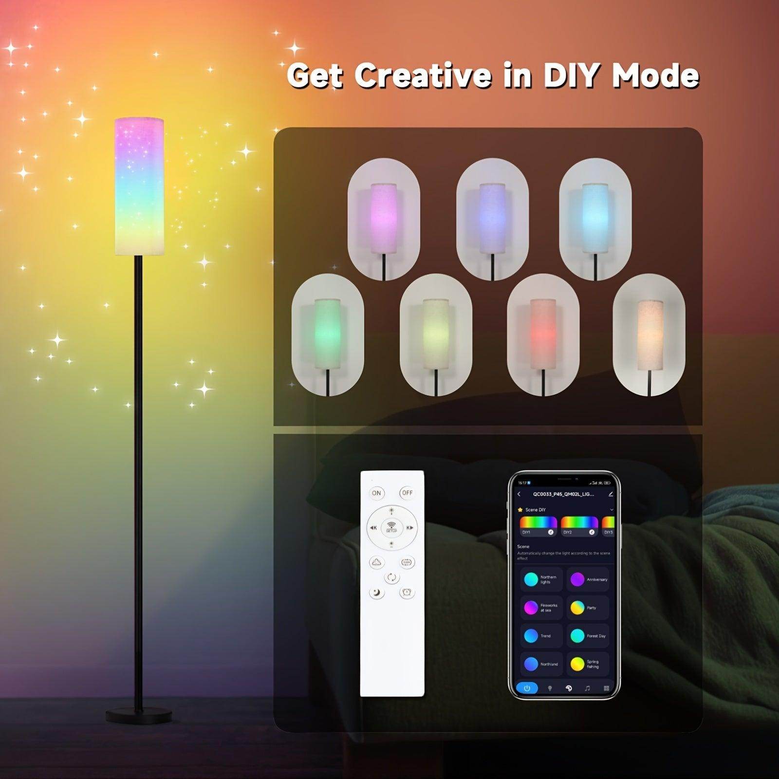 Curved Floor Lamp with Marble Base - My Store