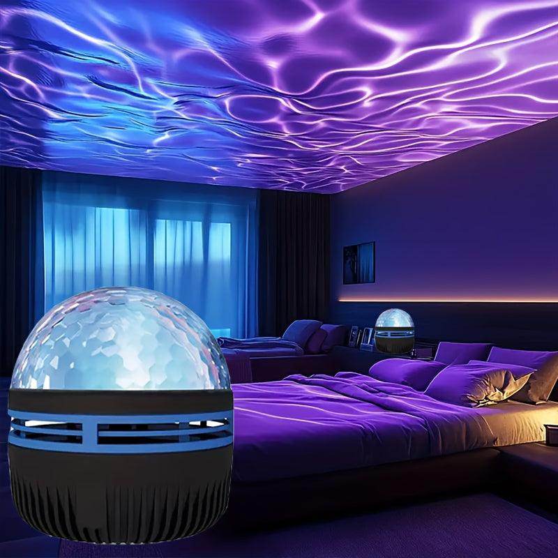 Galaxy Projector 1pc - USB-Powered Water Ripple Effect with Remote - My Store