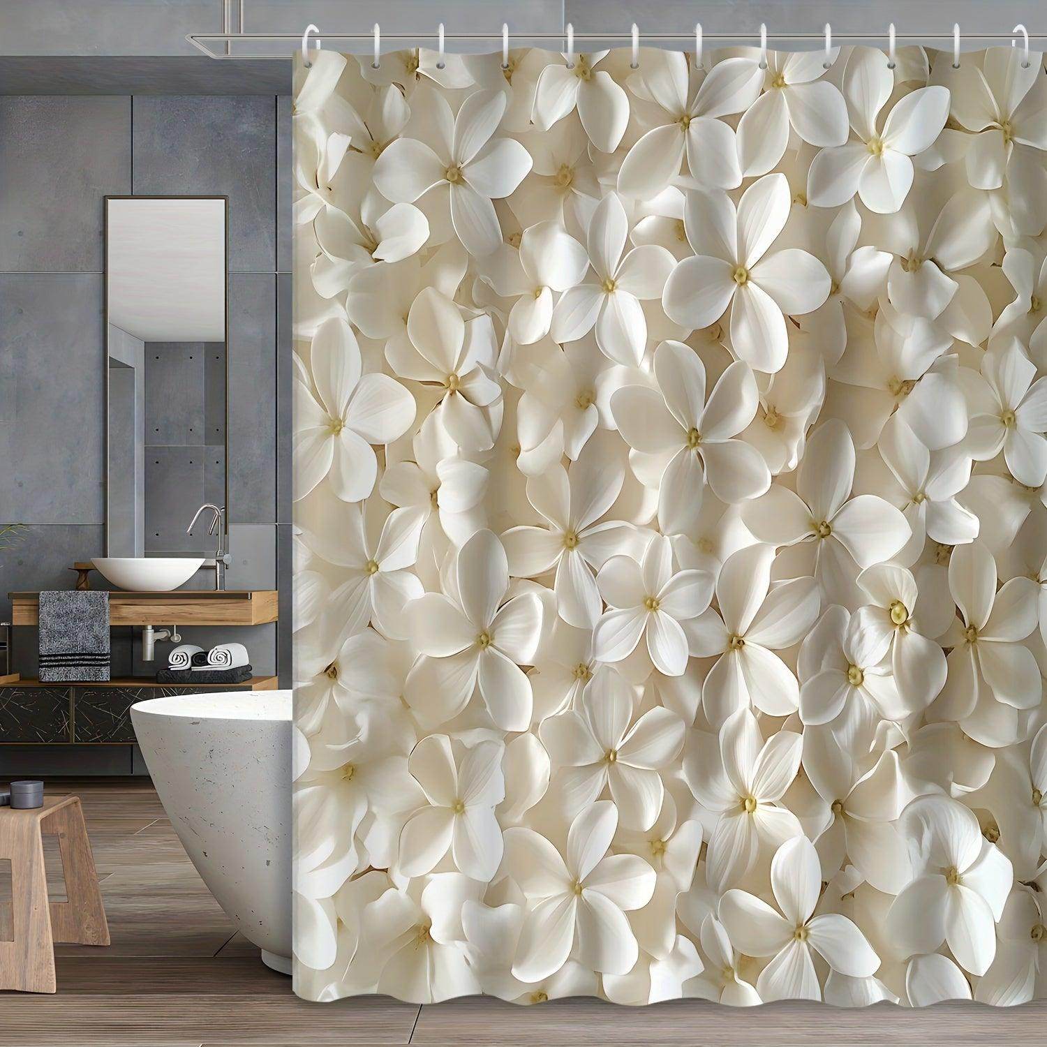 3D Floral Shower Curtain - My Store