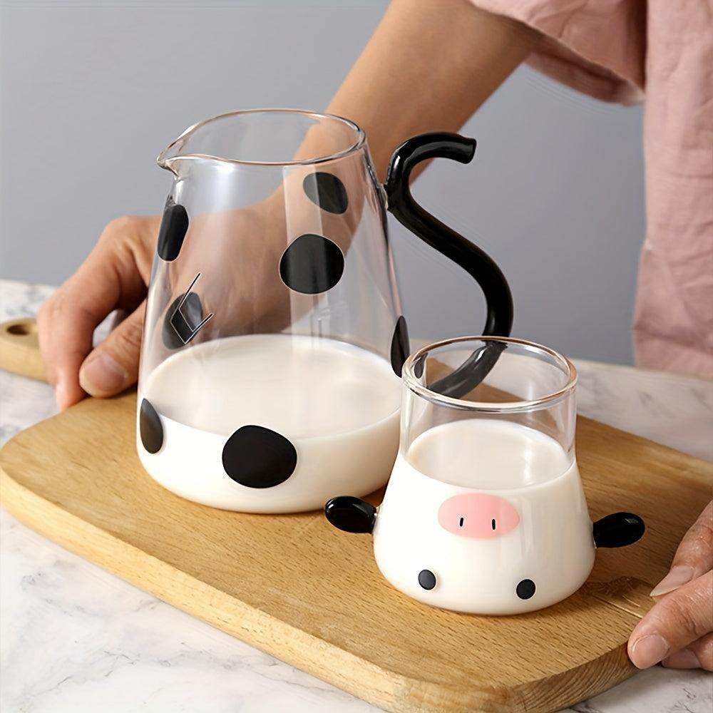 Cow Print Bedside Night Water Carafe & Tea Cup Set - My Store
