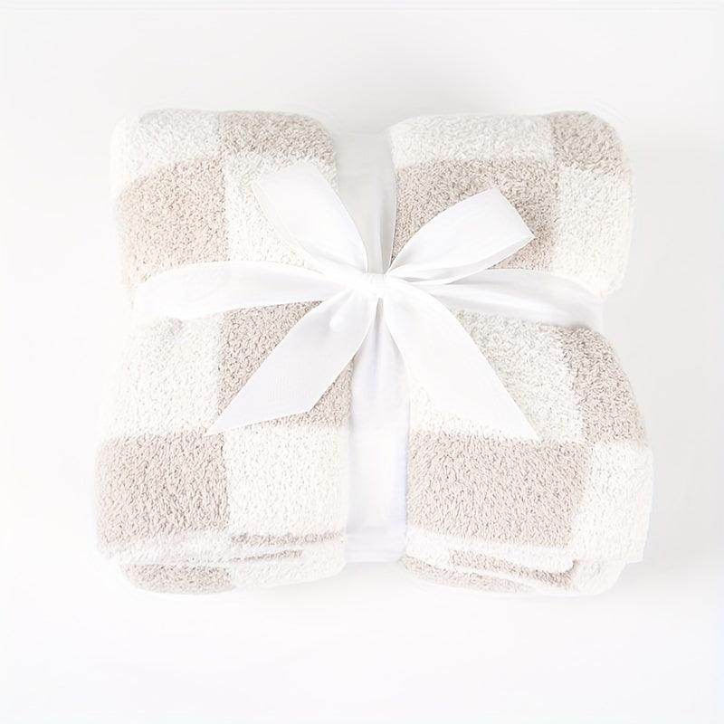 Comfort Soft Feather Yarn Knitted Throw Blanket - My Store