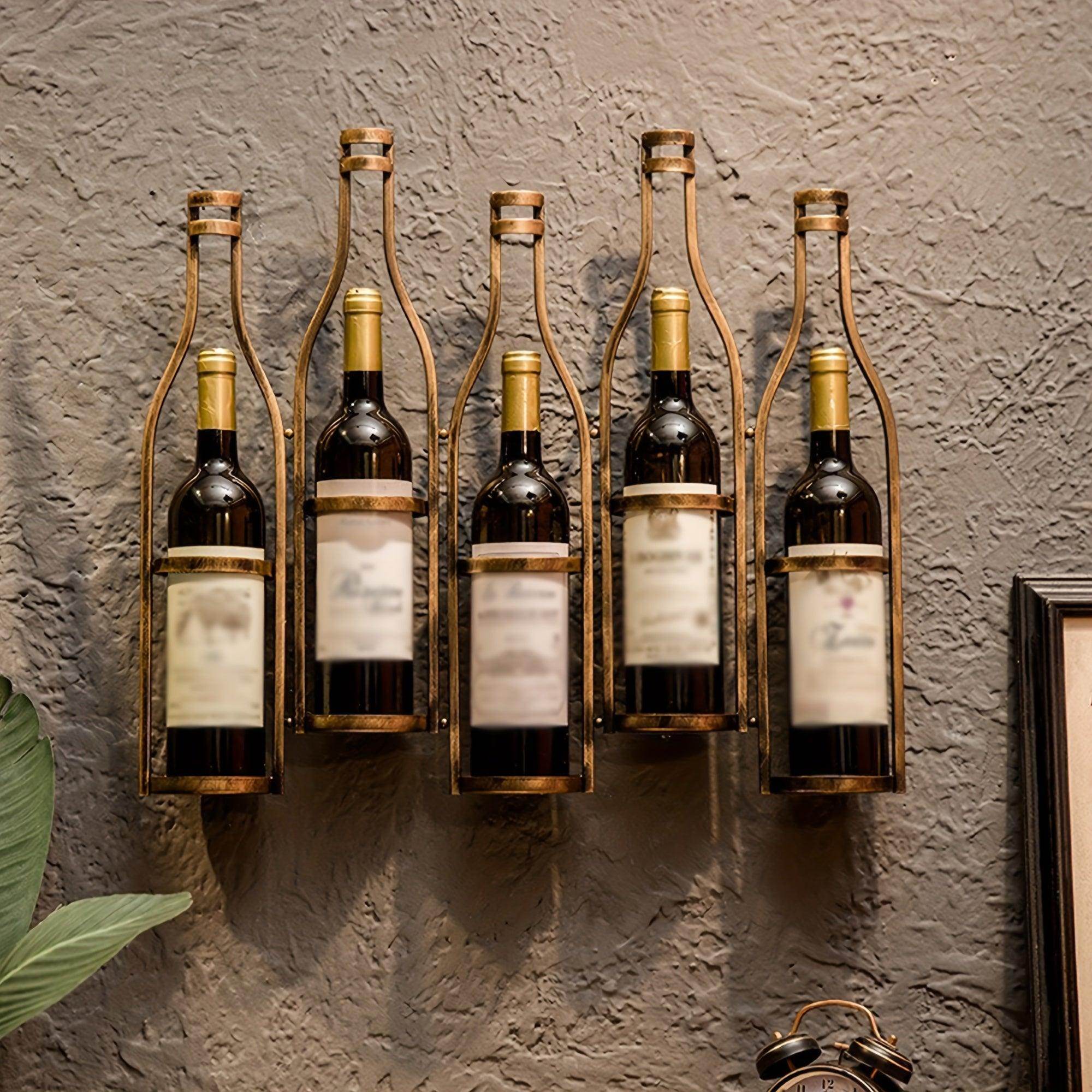 Vintage Iron Wall-Mounted Wine Rack - My Store