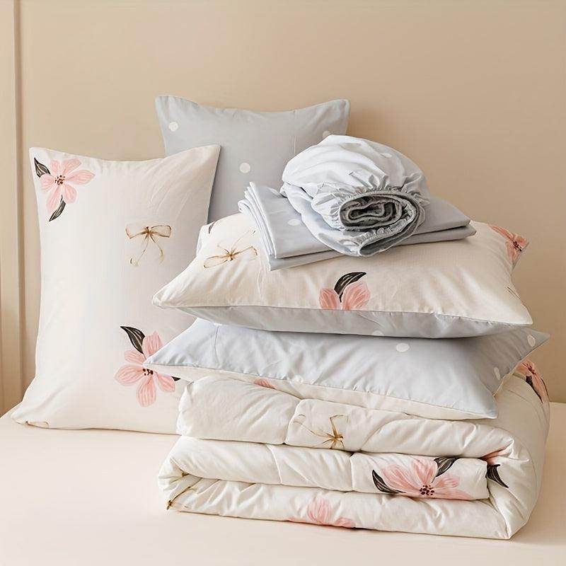 7pcs Fashion Freshness Nature Rural Flowers Quilt Set - My Store