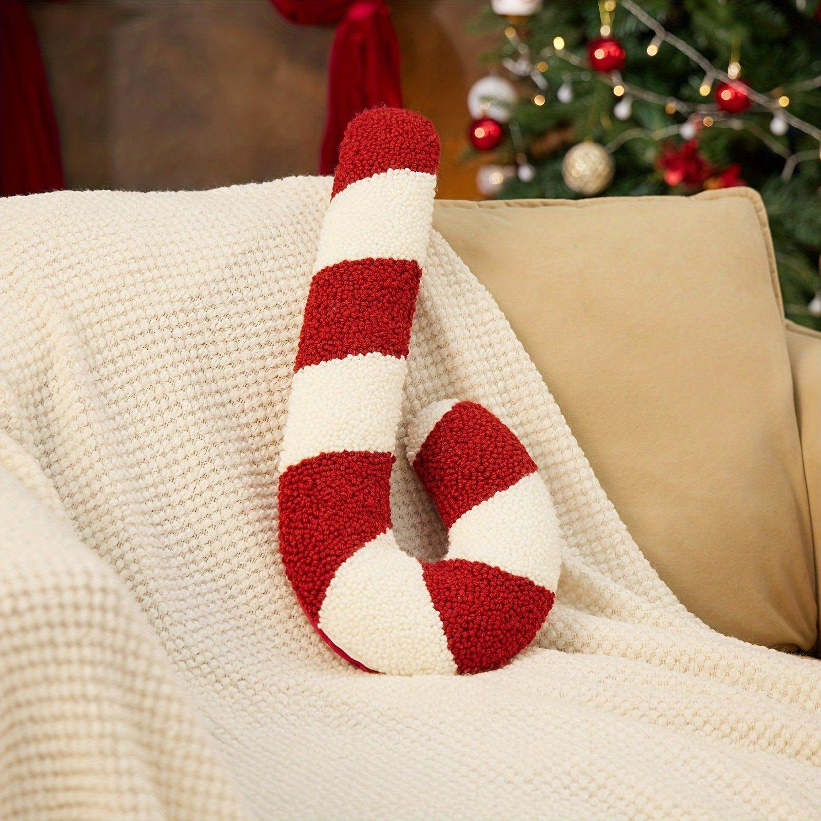Festive Candy Cane Plush Pillow - My Store