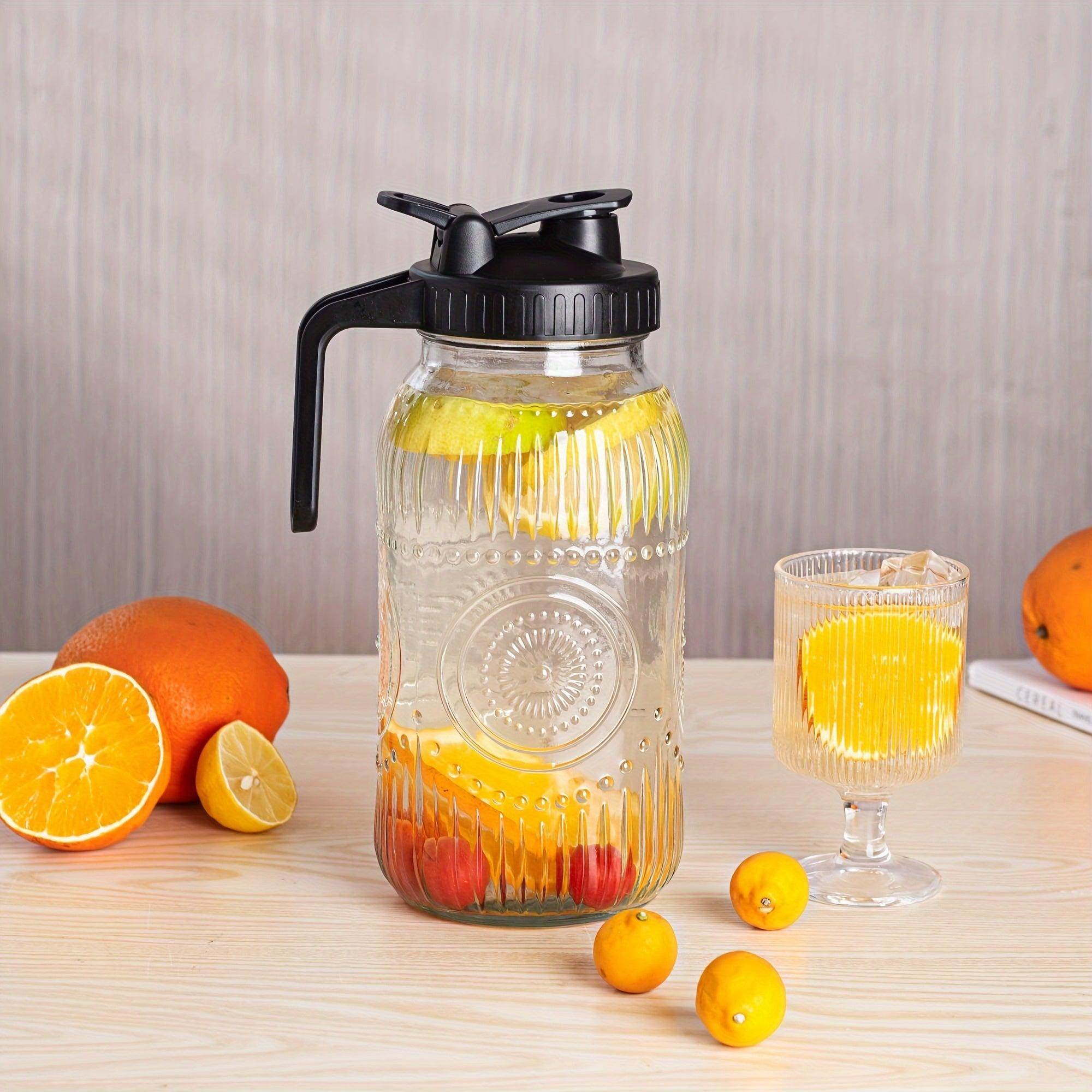 64oz Wide Mouth Mason Jar Pitcher with Airtight Lid - My Store