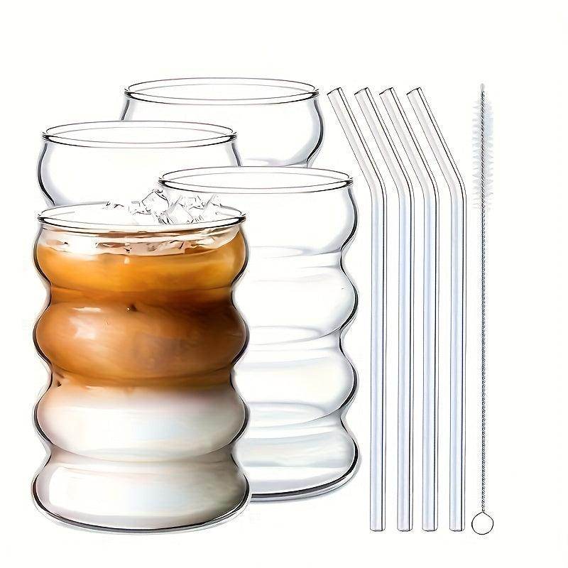 Vintage Cocktail Glass Set - 4pcs High Borosilicate Bubble Glass Cups - My Store