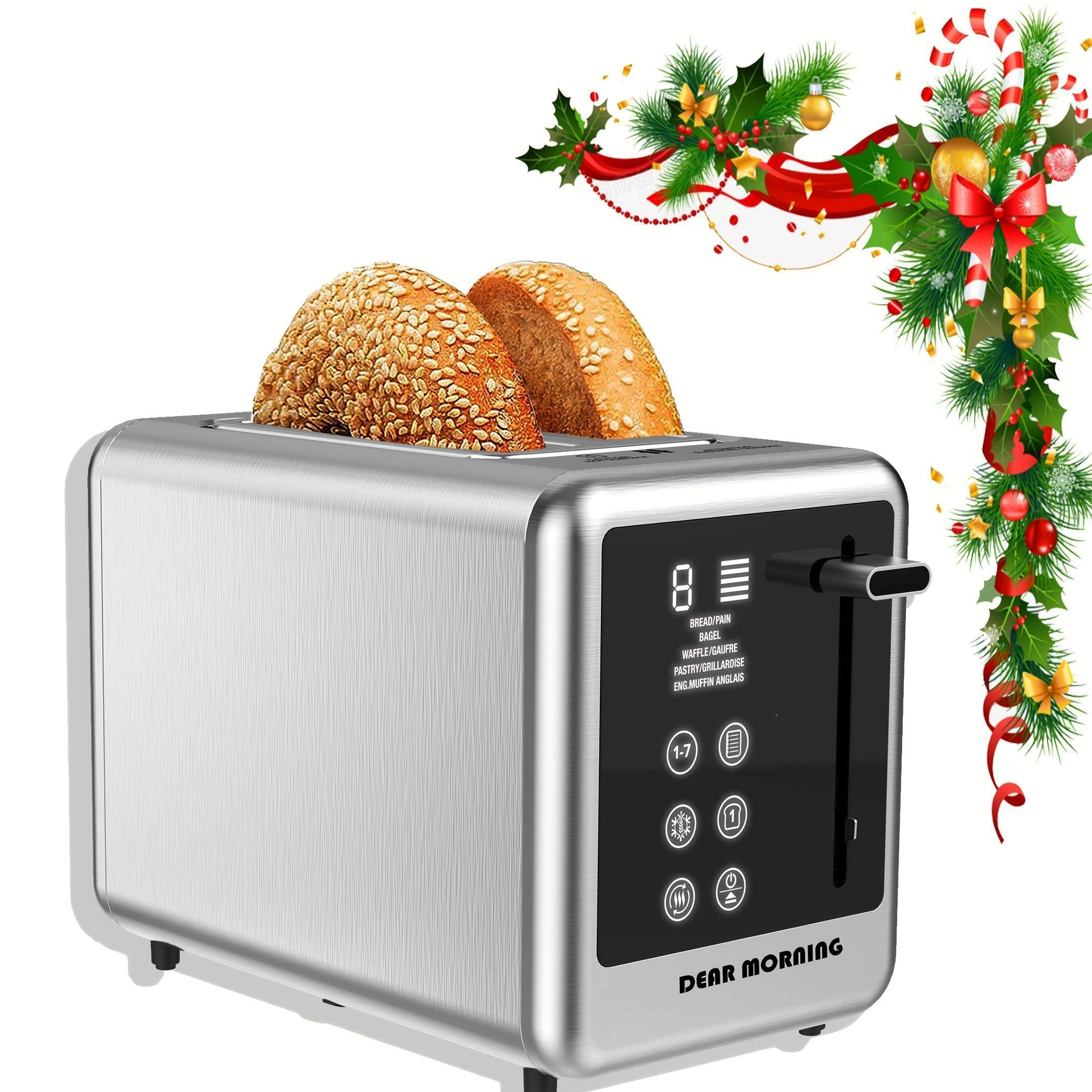 2 Slice Digital Touch Screen Stainless Toaster - My Store