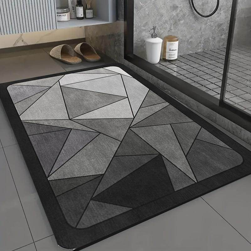Luxury Geometric Diatomaceous Earth Bath Mat - My Store