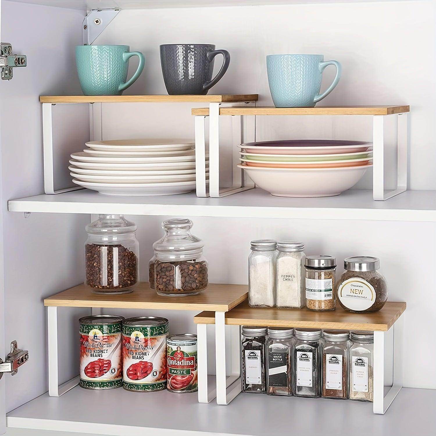 2-Pack Stackable Kitchen Cabinet Organizers - My Store