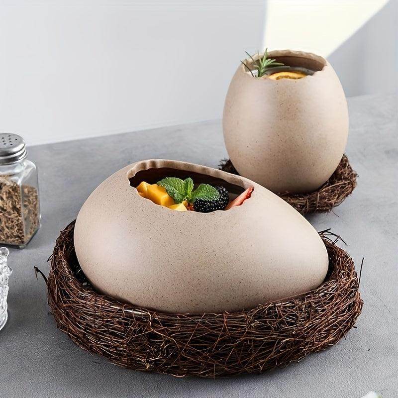 Ceramic Ostrich Egg Dessert Bowl - My Store