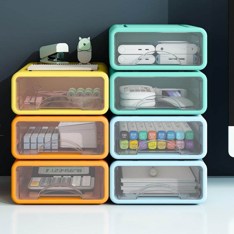 Stackable Office Storage Boxes with Drawers - My Store