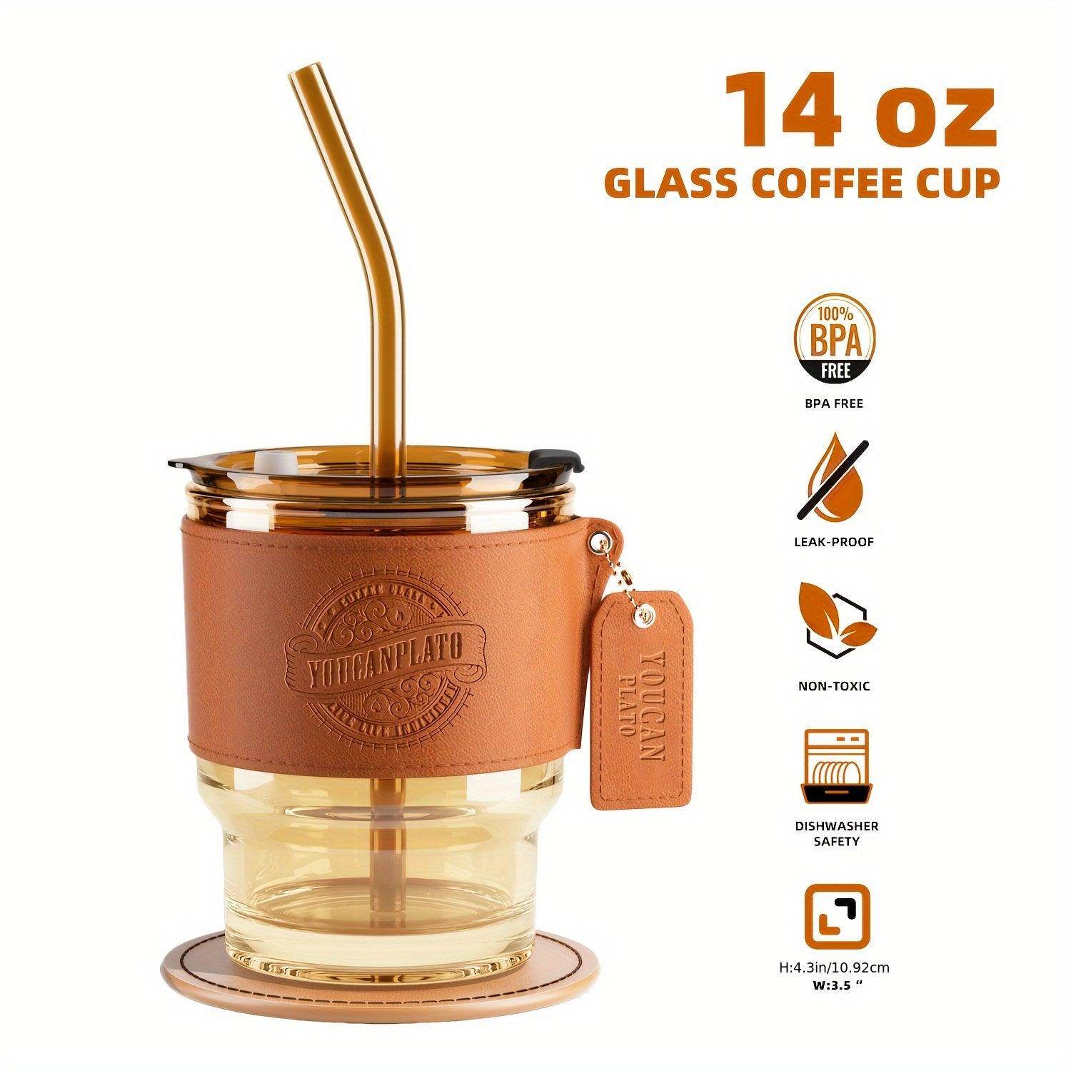 14 Oz Coffee Cup, Coffee Mug, Iced Coffee Cups With Lids - My Store