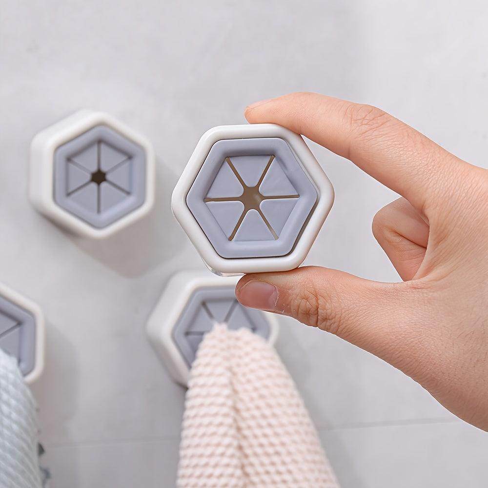5 pcs Hexagonal Towel Hooks for Bathroom and Kitchen - My Store