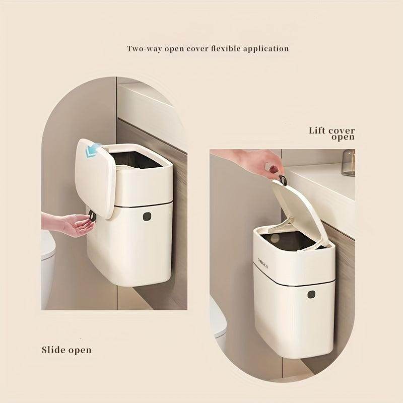 Wall-Mounted Trash Can with Lid - My Store