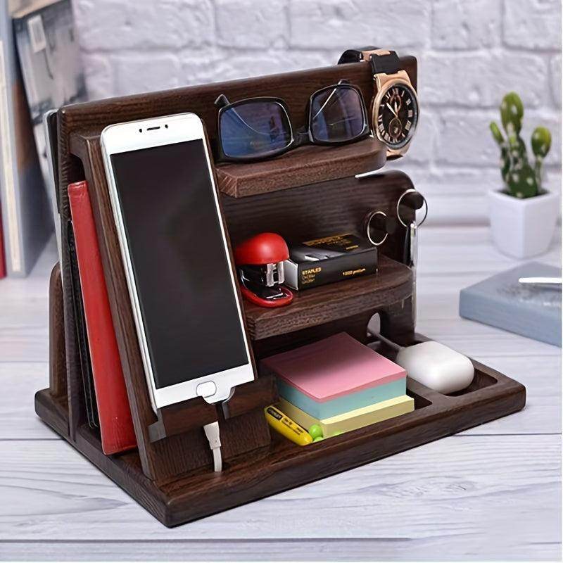 Solid Wood Multi-Functional Desktop Storage Rack - My Store