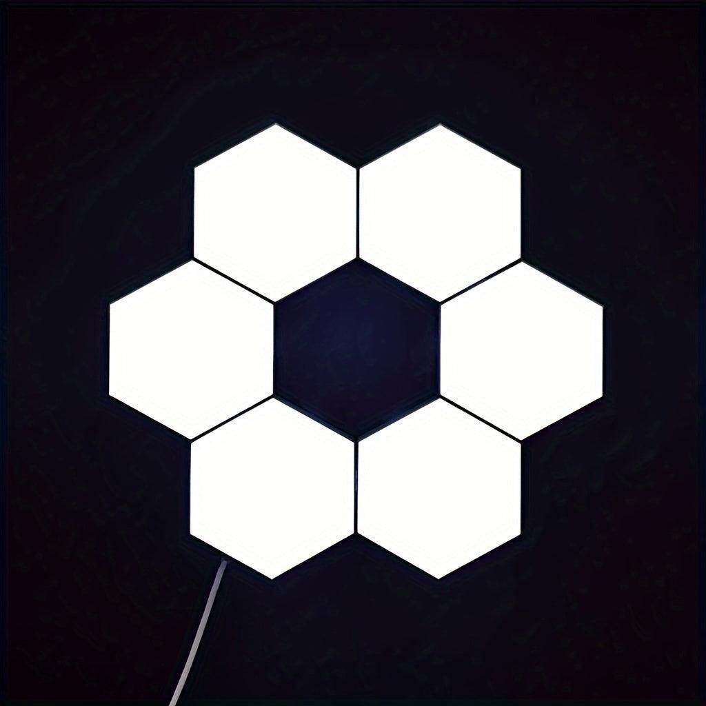 6pcs USB Powered Smart Touch LED Hexagon Wall Lights - My Store