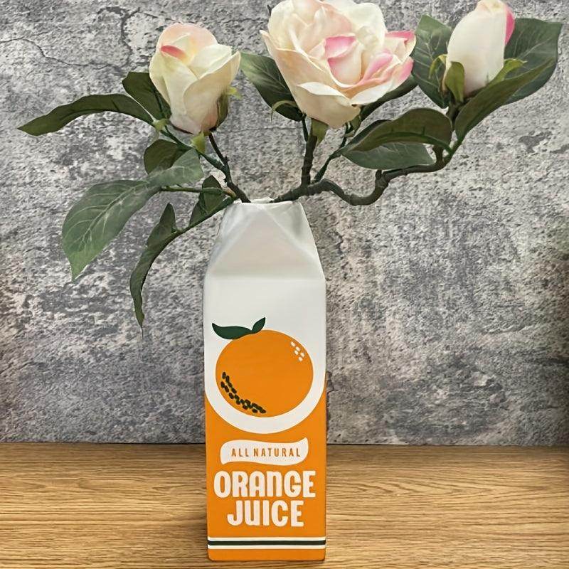 Unique Vintage-Inspired Orange Juice Ceramic Vase - My Store