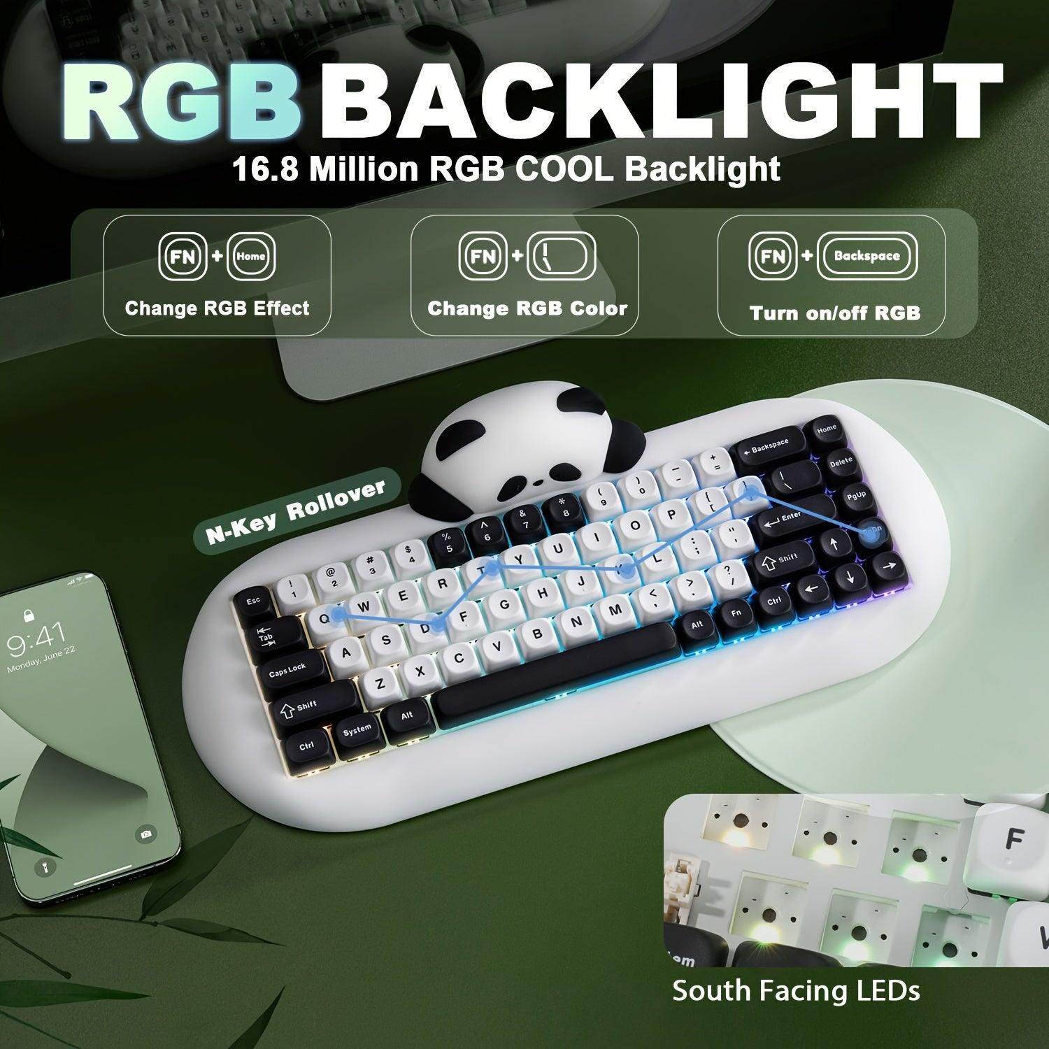 Panda White Wireless Mechanical Gaming Keyboard - My Store