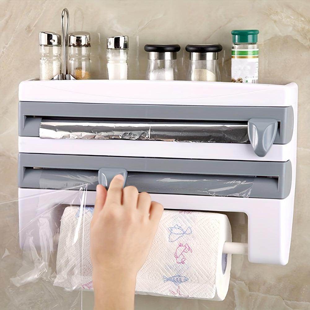 Wall-Mounted 3-in-1 Cling Film Dispenser - My Store